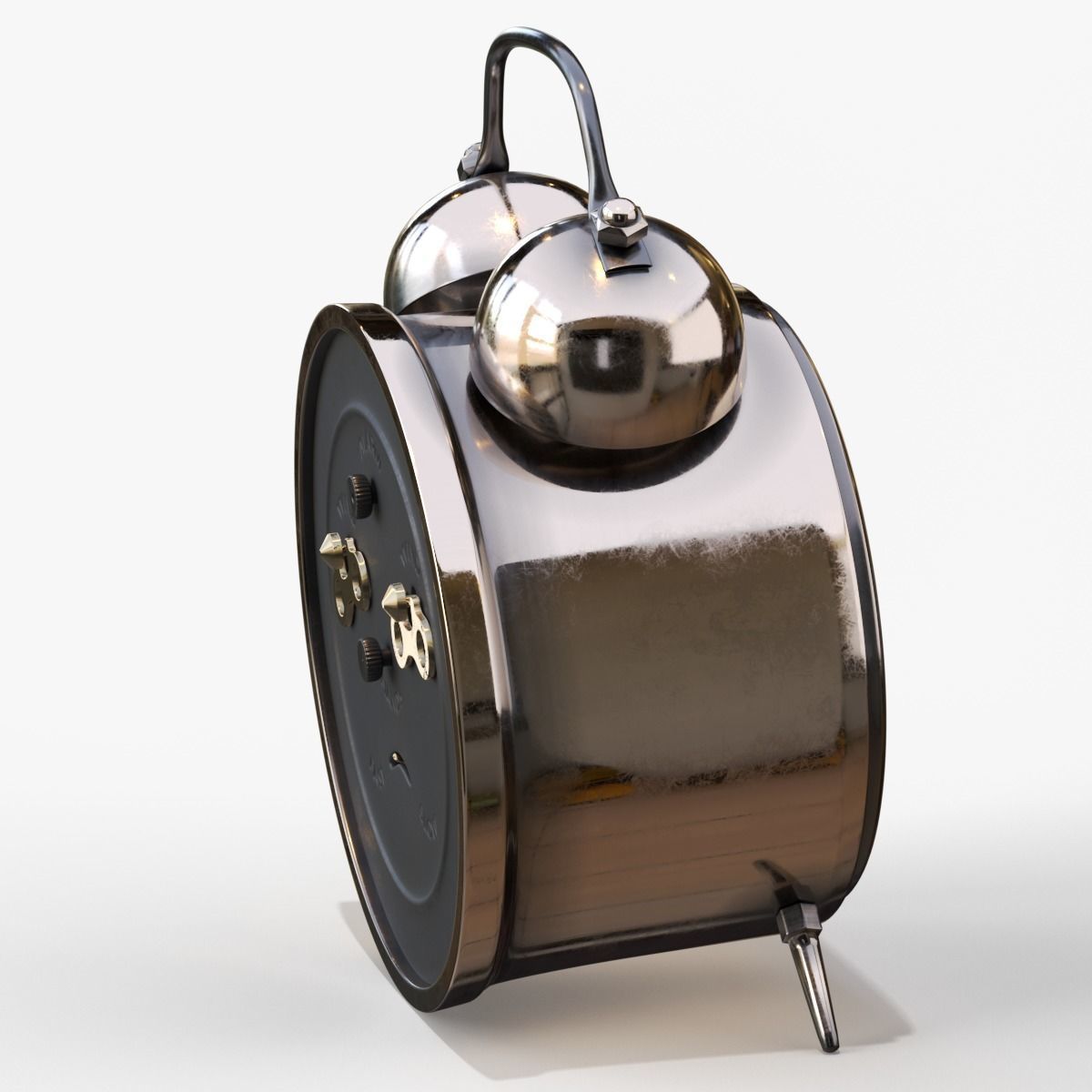 Old Alarm Clock 3D model Low-poly 3D model_44