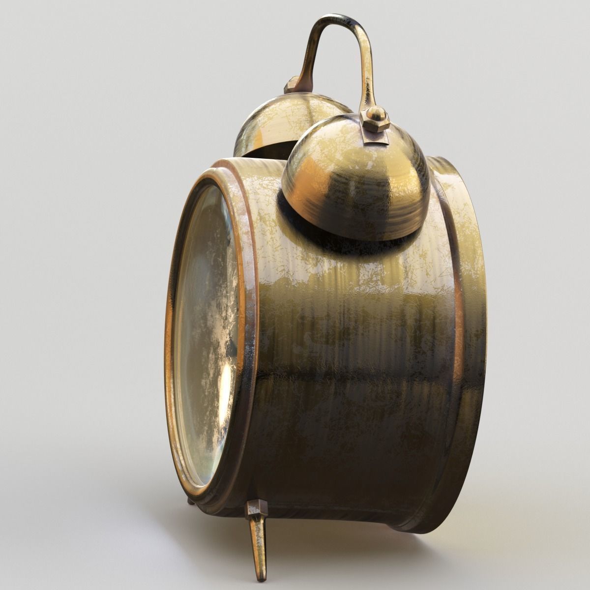 Old Alarm Clock 3D model Low-poly 3D model_56