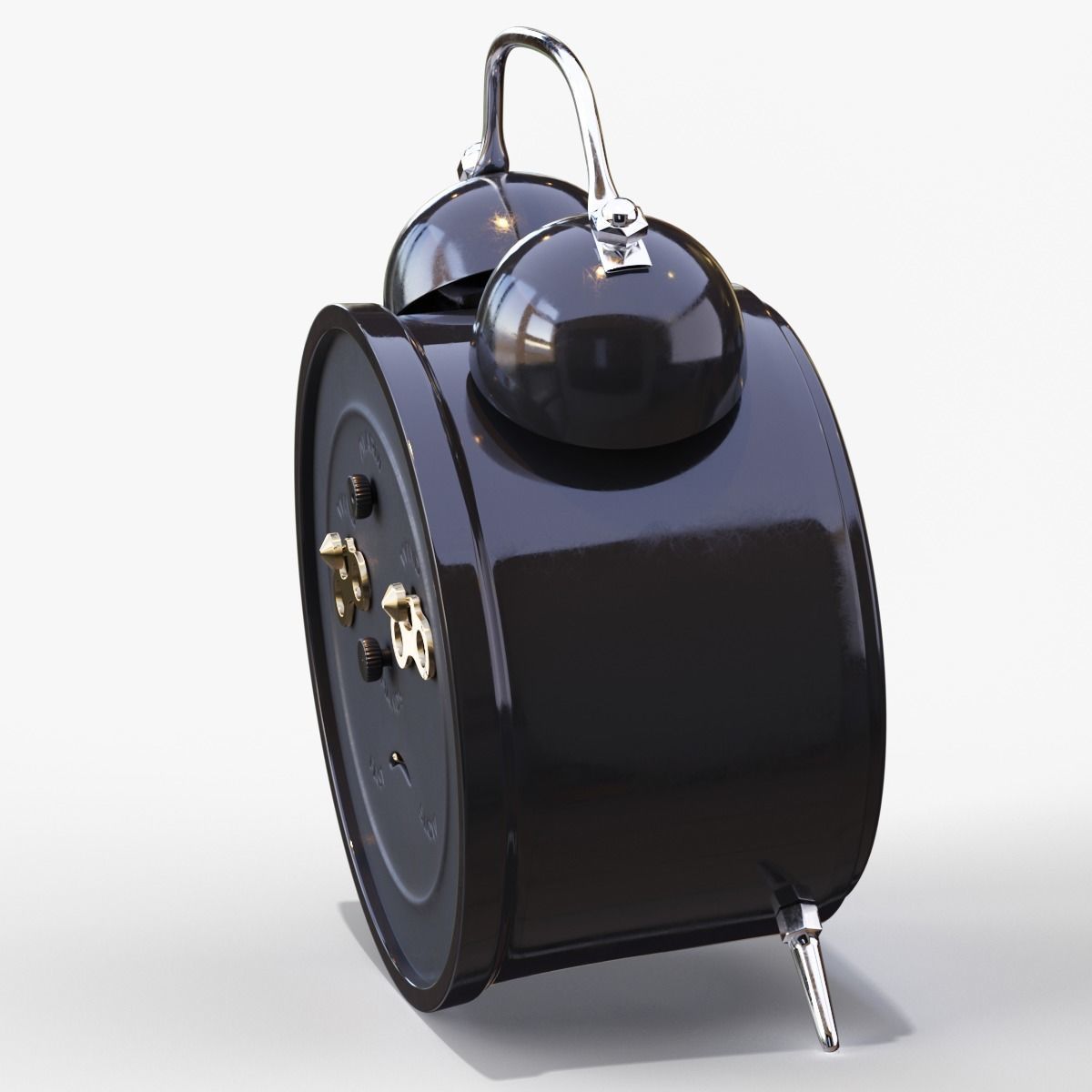 Old Alarm Clock 3D model Low-poly 3D model_20
