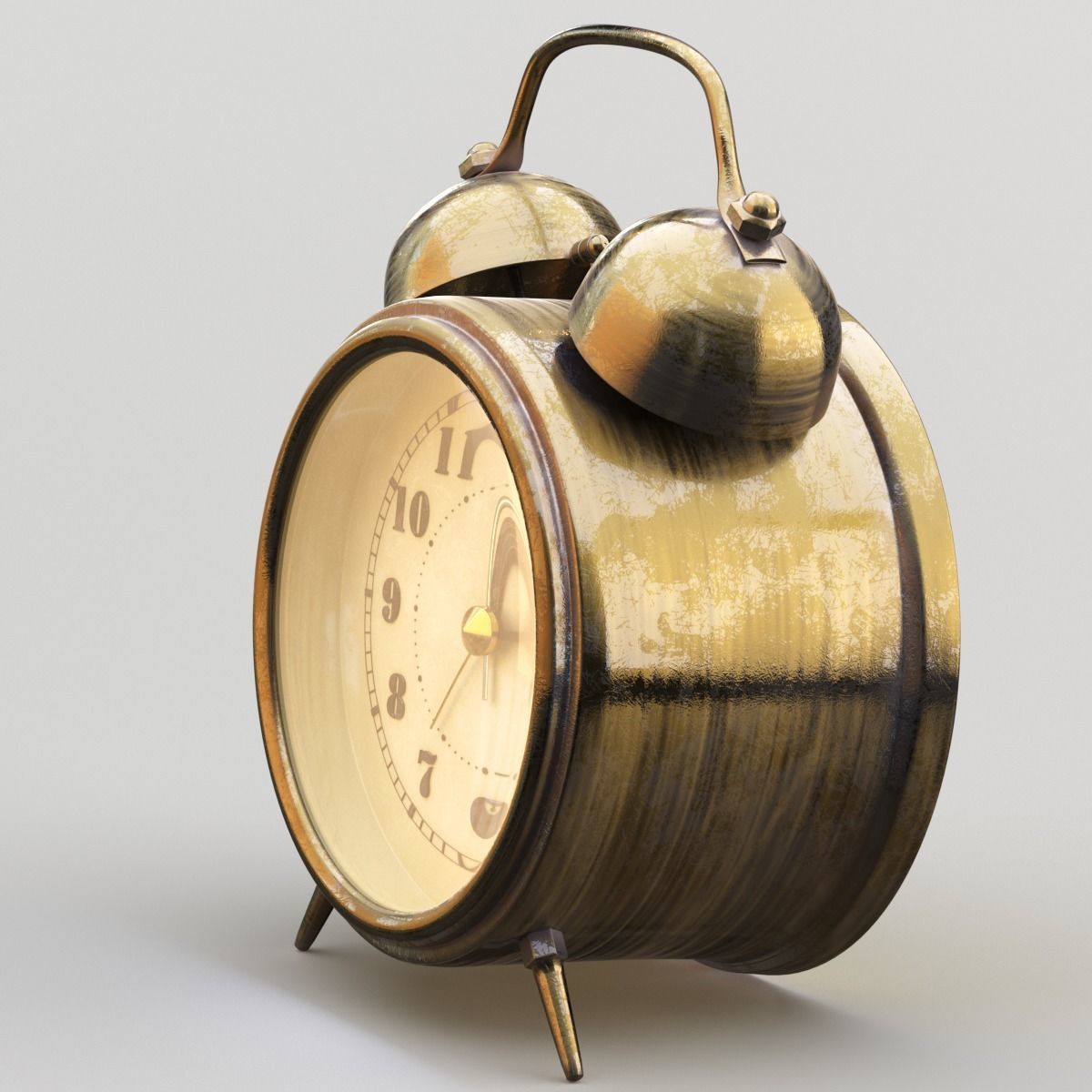Old Alarm Clock 3D model Low-poly 3D model_55