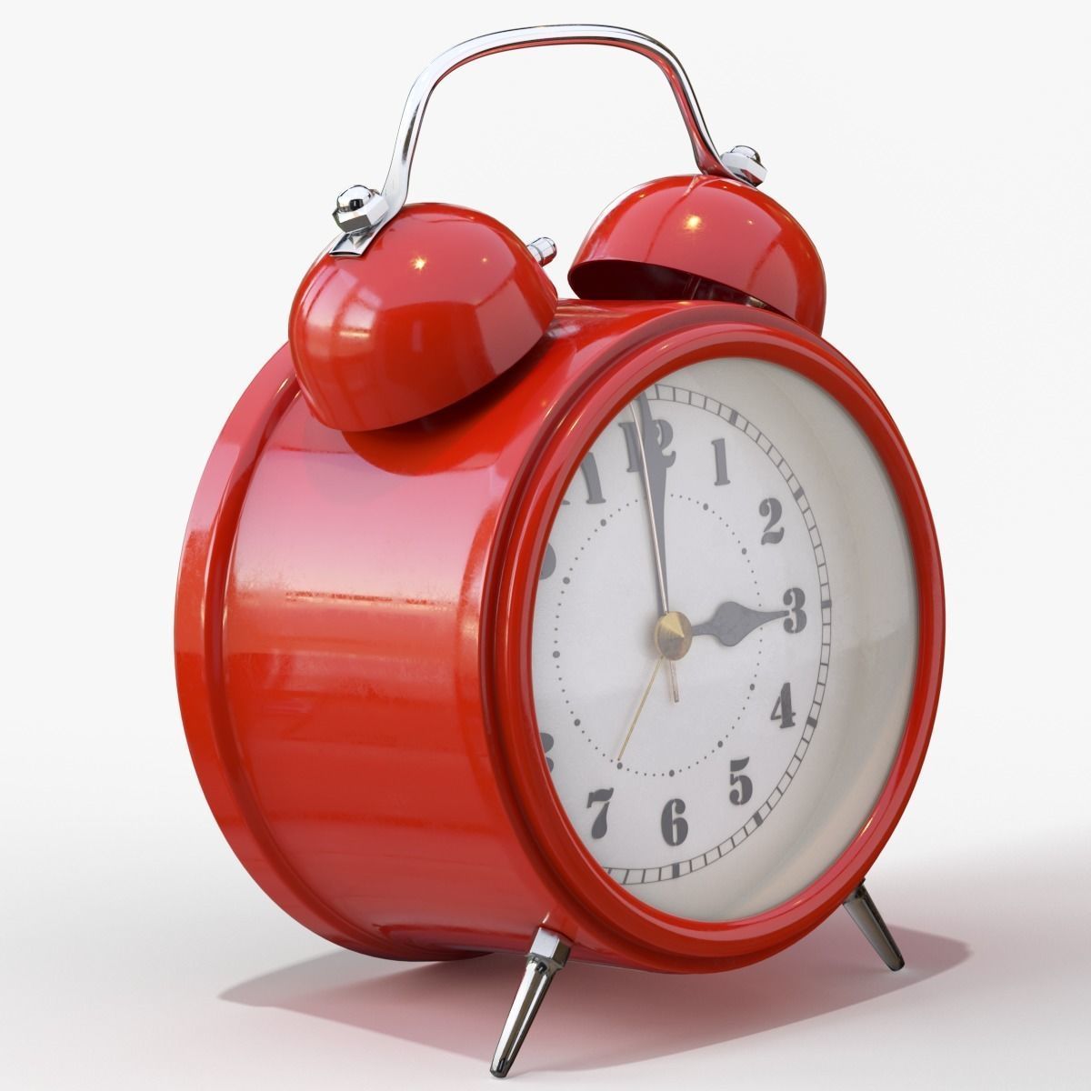 Old Alarm Clock 3D model Low-poly 3D model_96