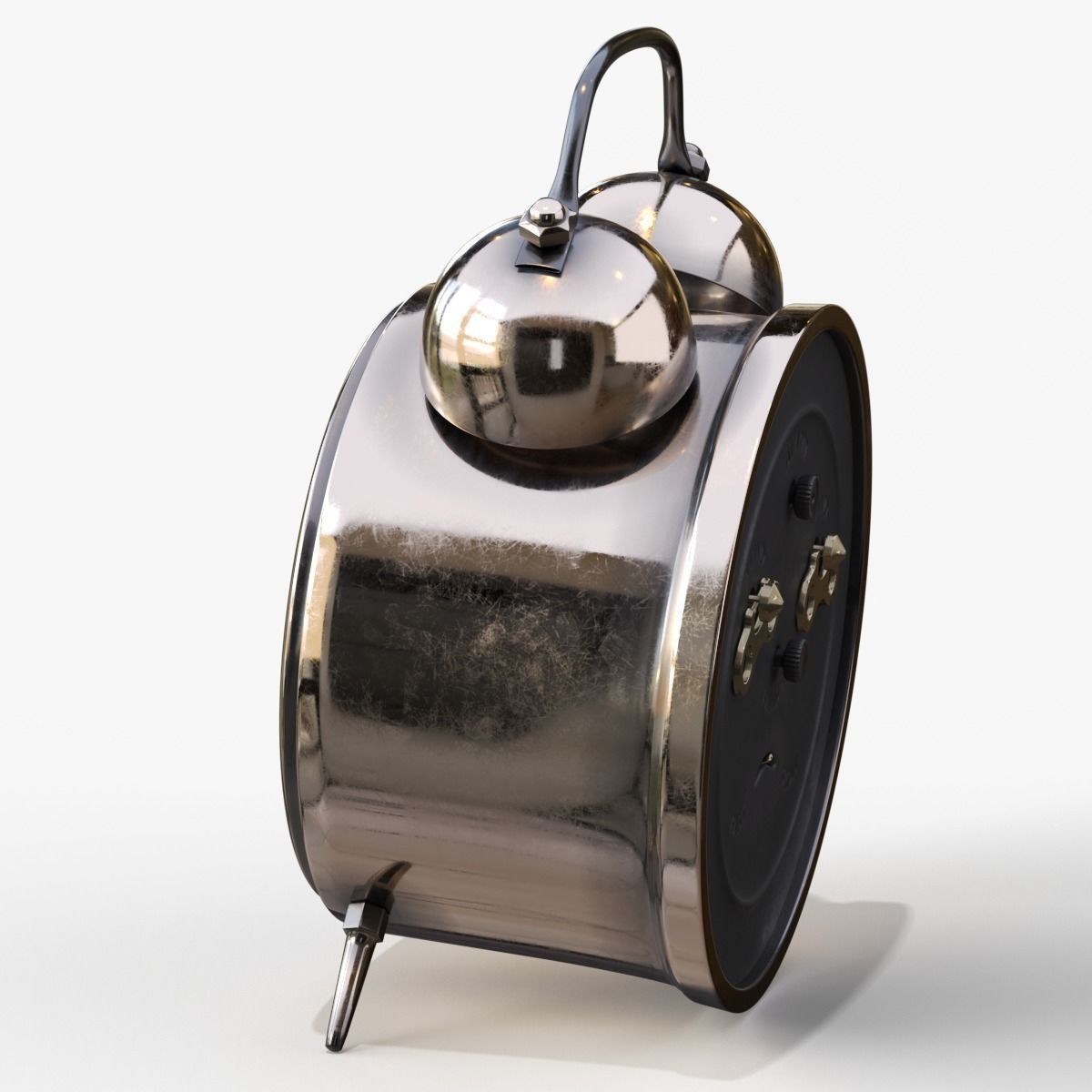 Old Alarm Clock 3D model Low-poly 3D model_34