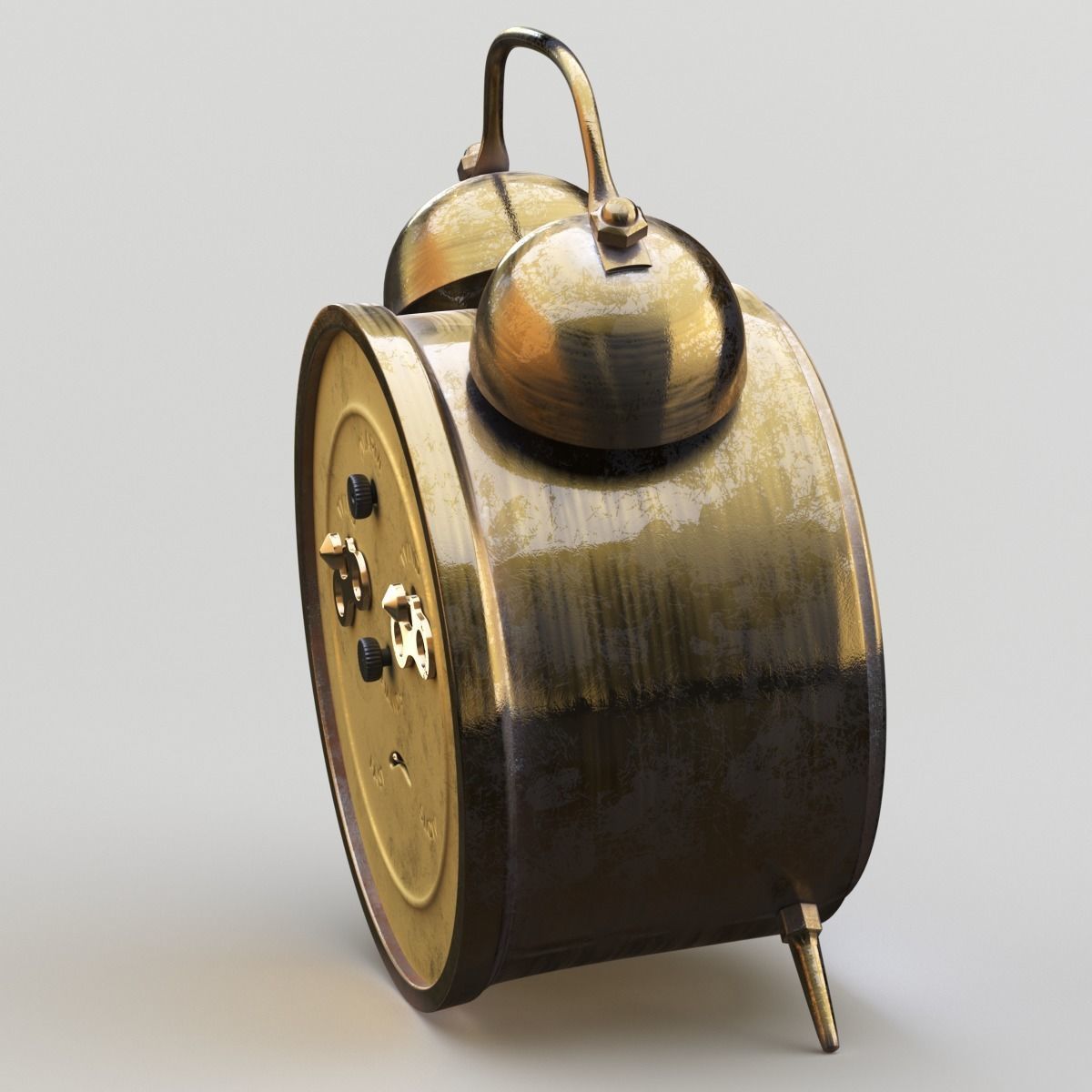 Old Alarm Clock 3D model Low-poly 3D model_68