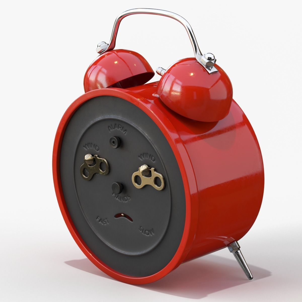 Old Alarm Clock 3D model Low-poly 3D model_90