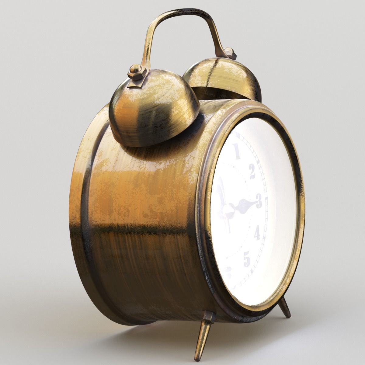 Old Alarm Clock 3D model Low-poly 3D model_71