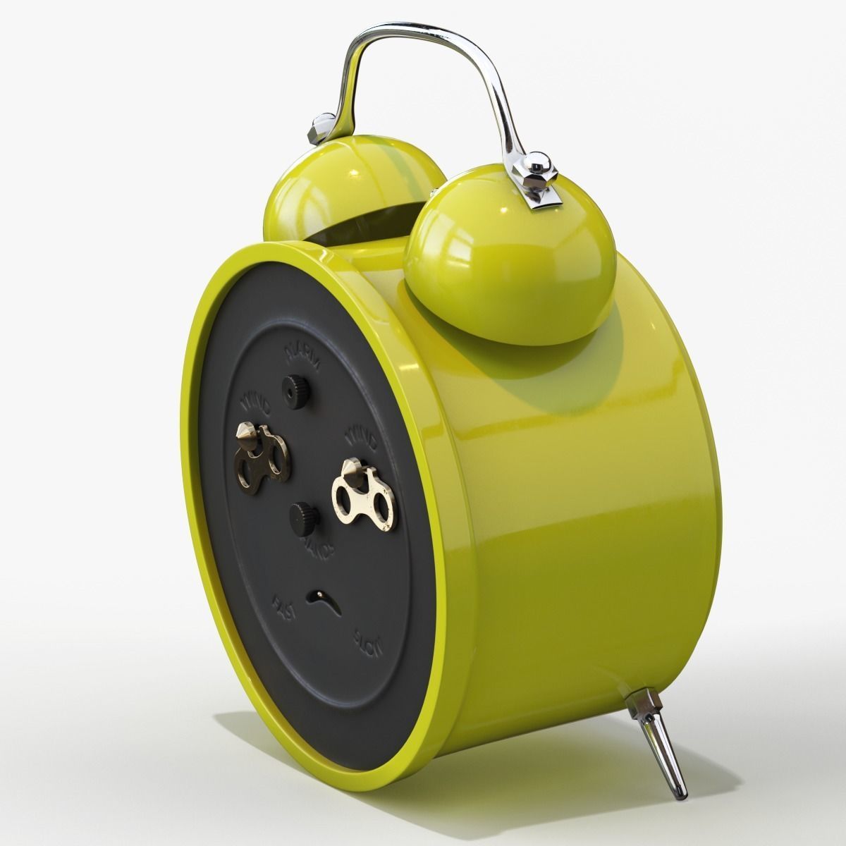 Old Alarm Clock 3D model Low-poly 3D model_115