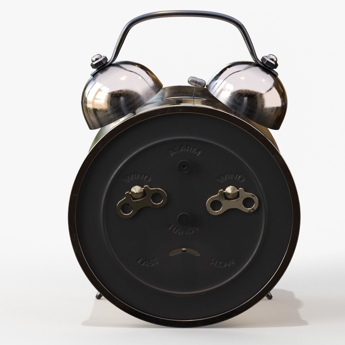 Old Alarm Clock 3D model Low-poly 3D model_39