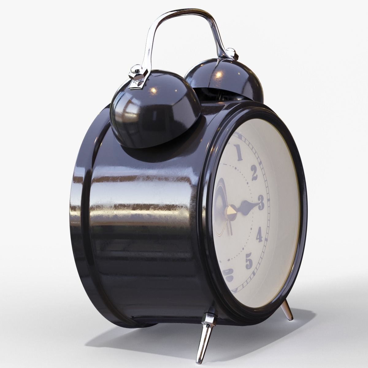 Old Alarm Clock 3D model Low-poly 3D model_23