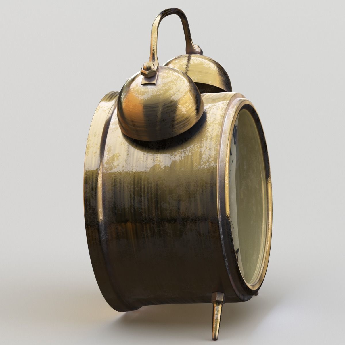 Old Alarm Clock 3D model Low-poly 3D model_70