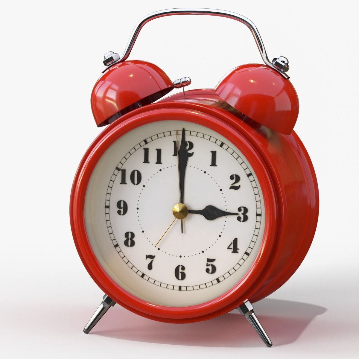 Old Alarm Clock 3D model Low-poly 3D model_76