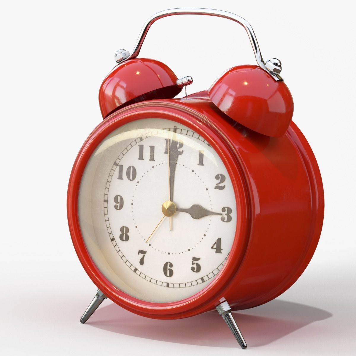 Old Alarm Clock 3D model Low-poly 3D model_77