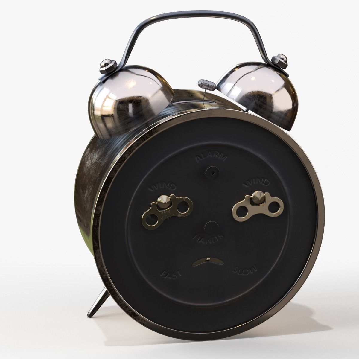 Old Alarm Clock 3D model Low-poly 3D model_38