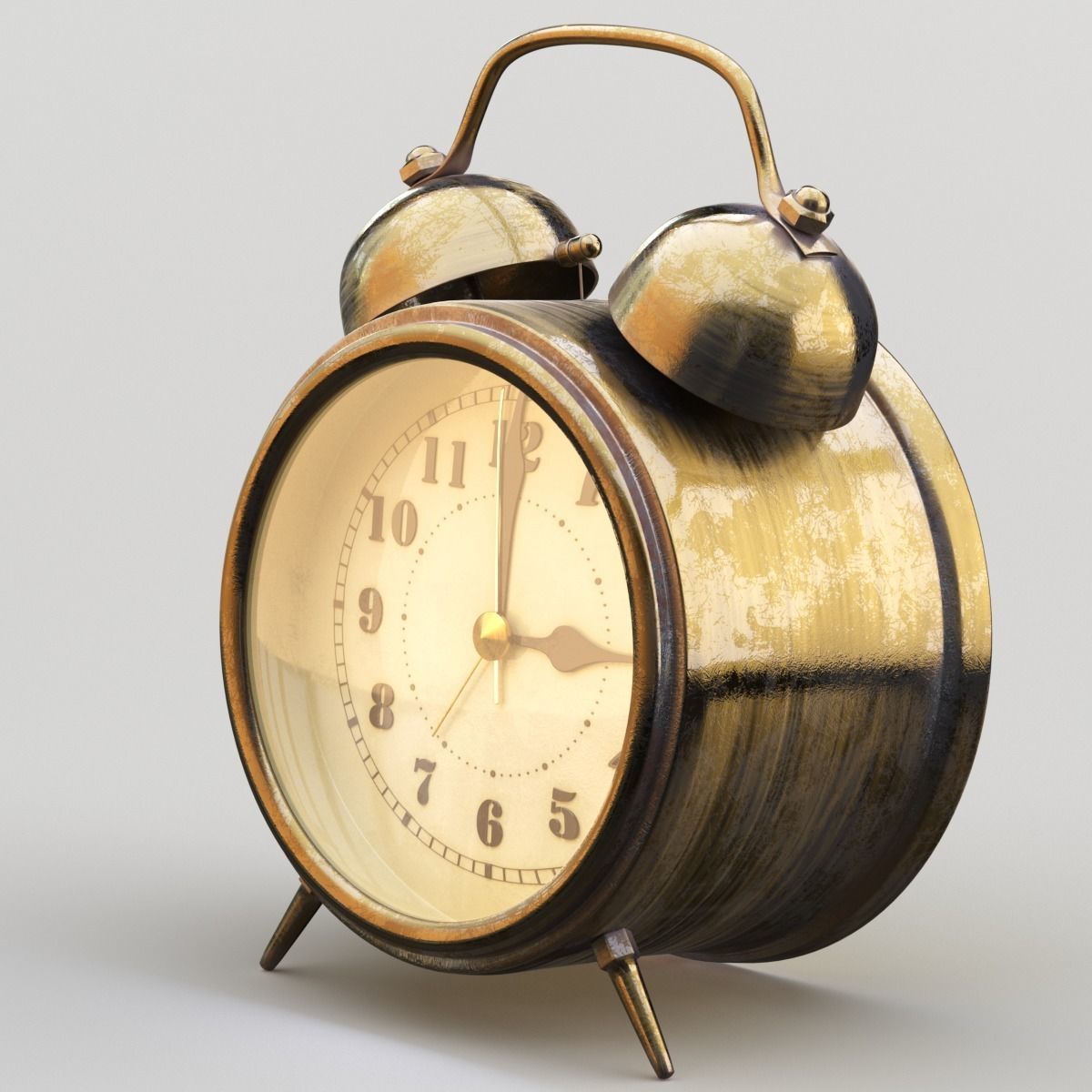 Old Alarm Clock 3D model Low-poly 3D model_54
