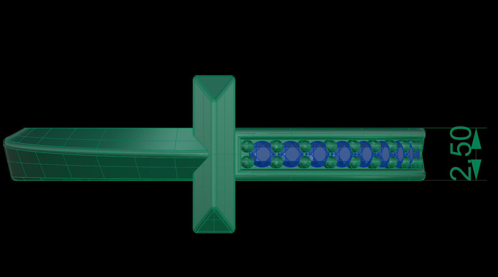 T1 Narrow Diamond Ring 3D print model_13