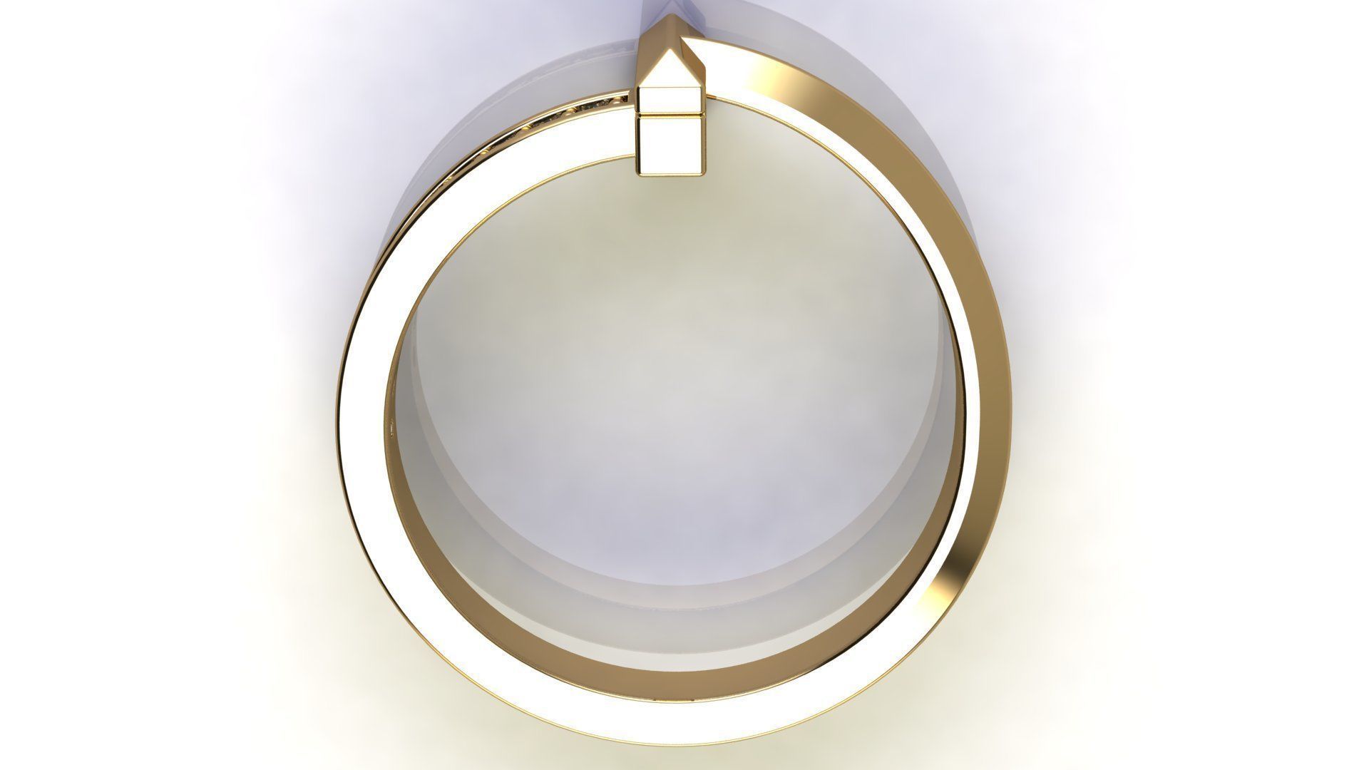 T1 Narrow Diamond Ring 3D print model_5