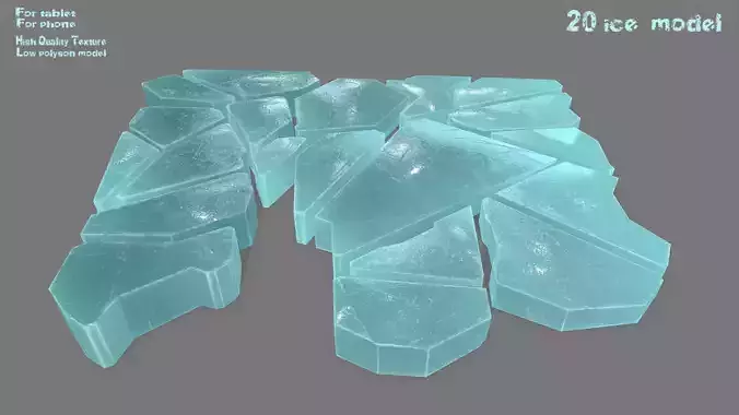 ice set piece of glass