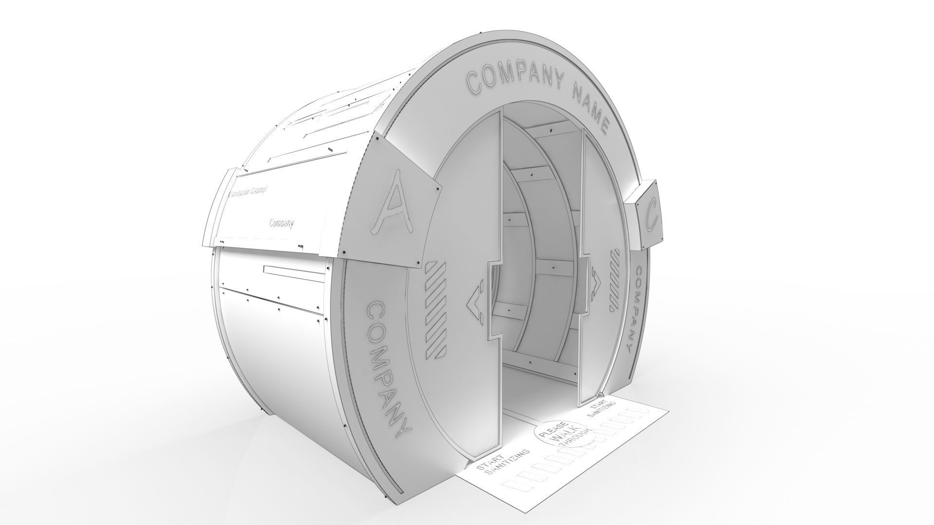 Disinfection Tunnel 1 3D model_1
