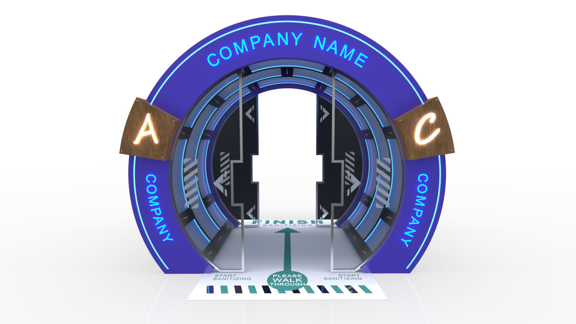 Disinfection Tunnel 1 3D model_14