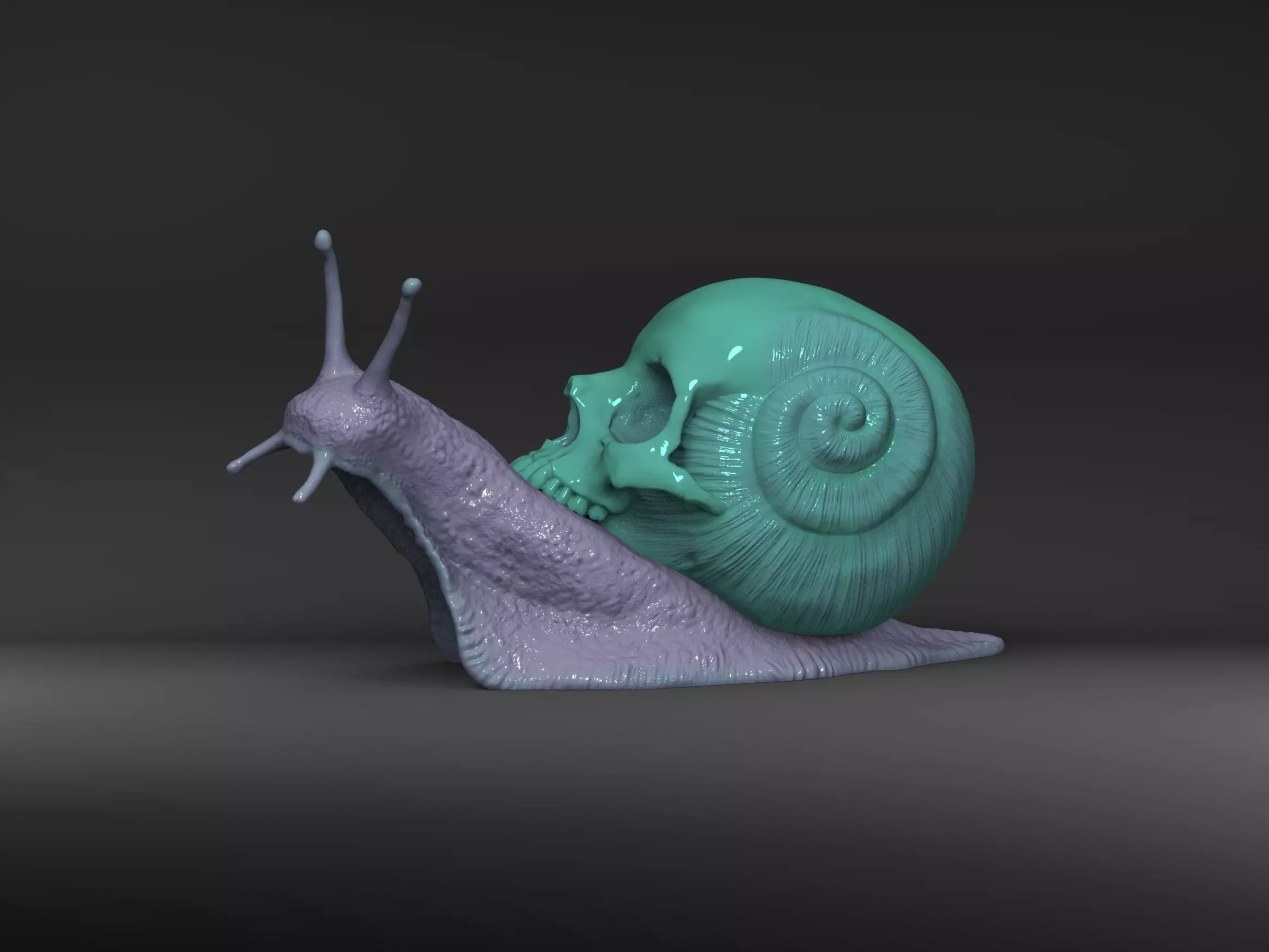 Snail Skull Snull  3D print model_0