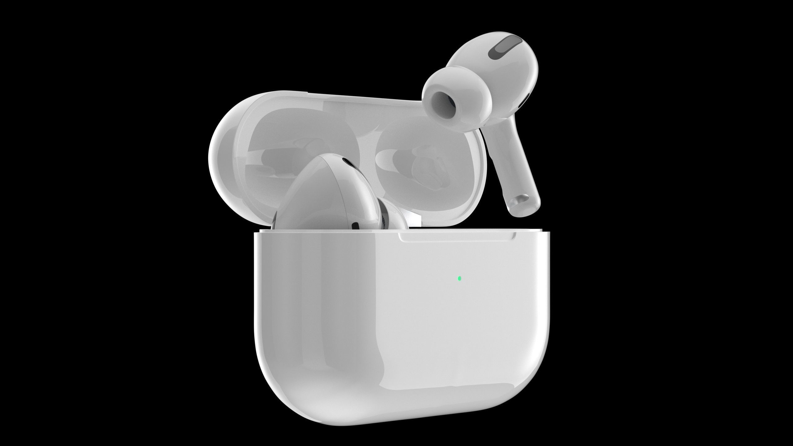 Airpods 2 C4D modeling rendering 3D model_7