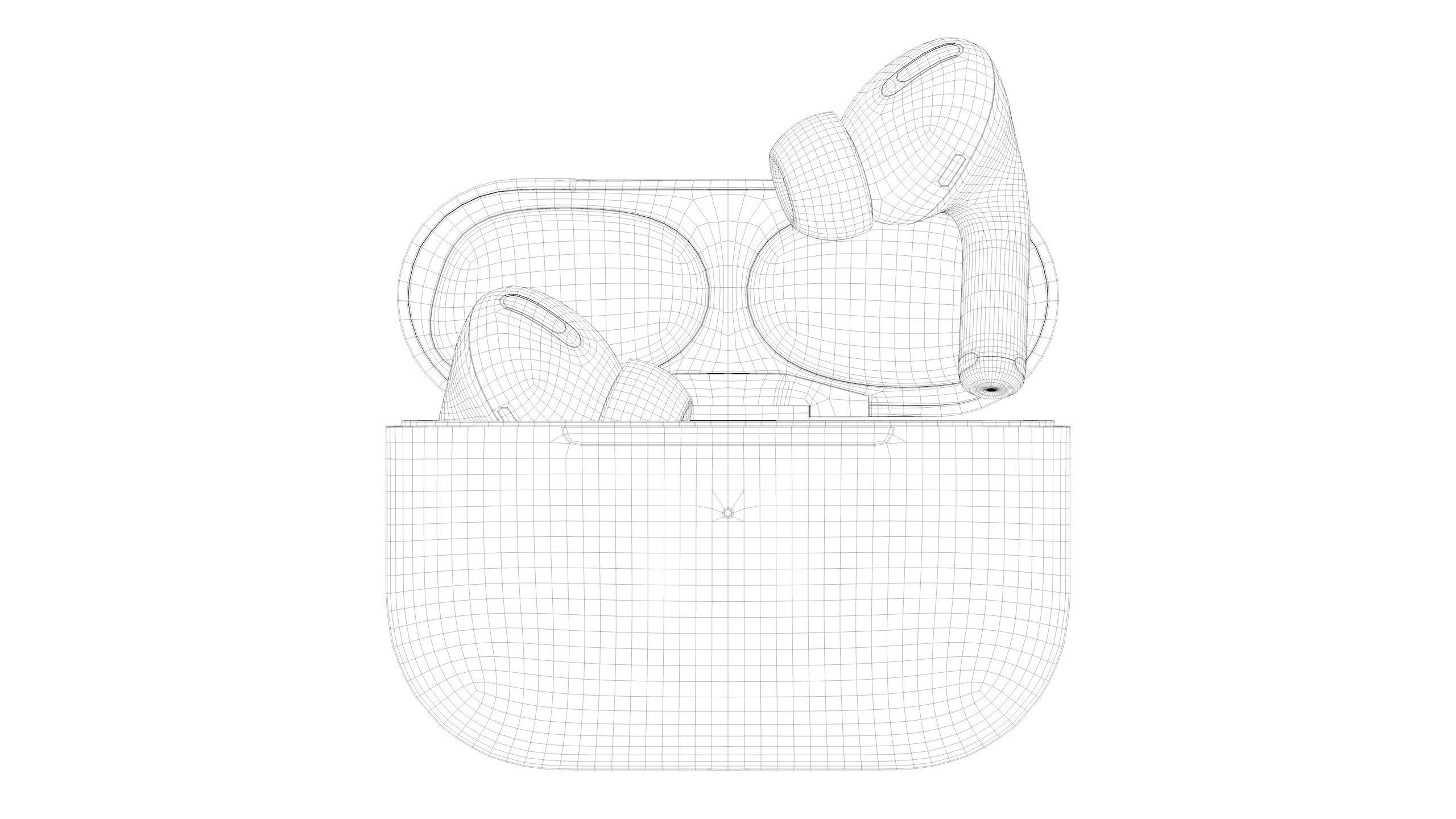 Airpods 2 C4D modeling rendering 3D model_8