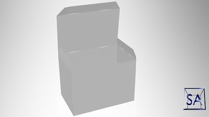 Low-Poly Rigged Paper Box Low-poly 3D model
