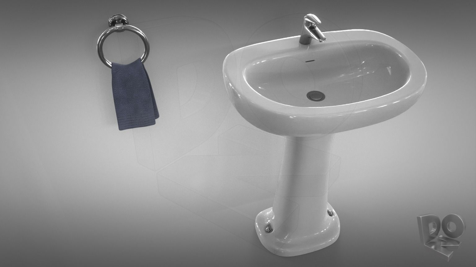 Toilet basic set 3D model_6