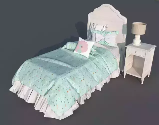 Revit single bed - 4 beds