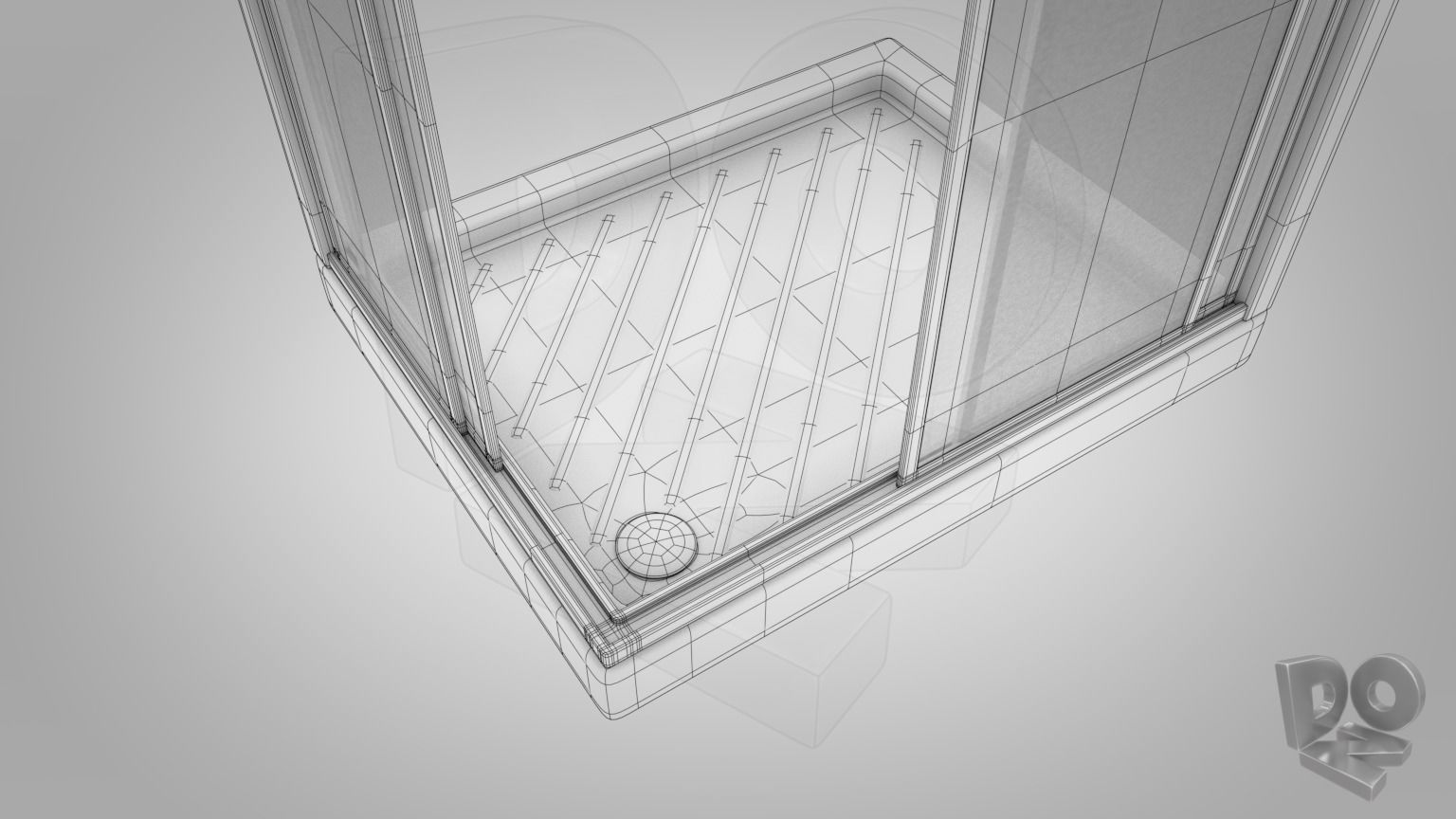 Shower cubicle 3D model_7