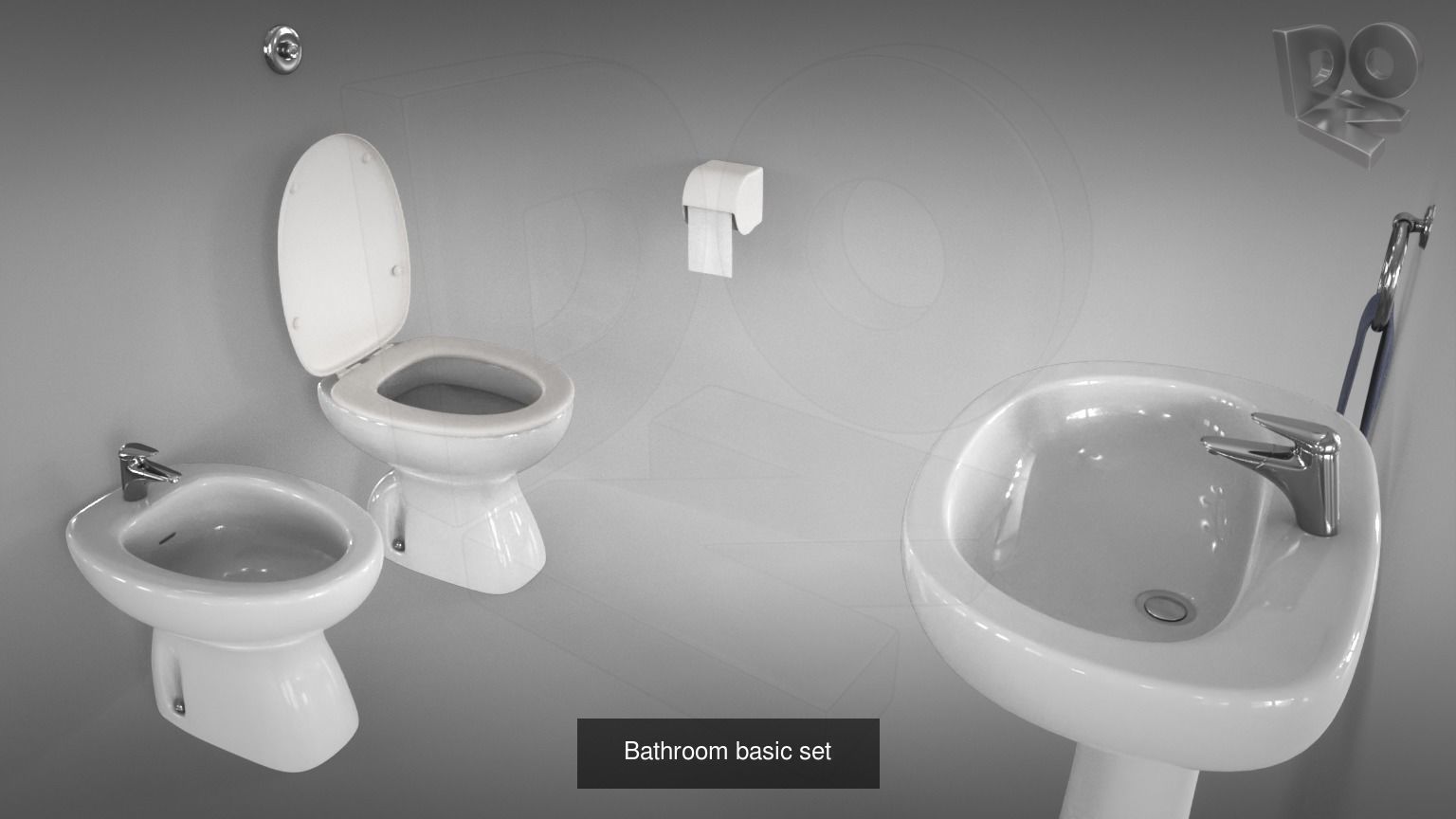 Bathroom set 3D Model Collection_2