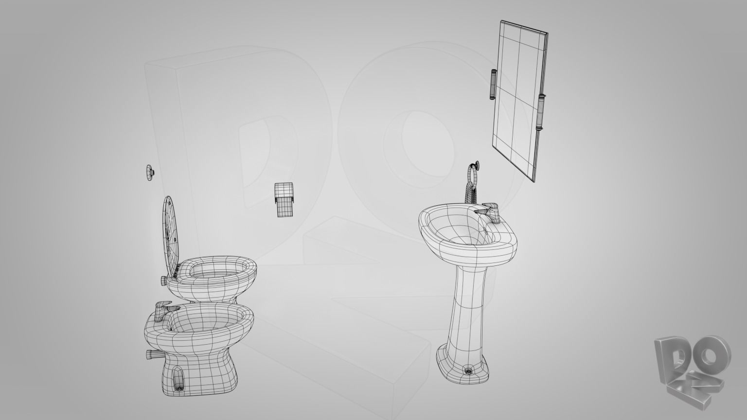 Bathroom set 3D Model Collection_15