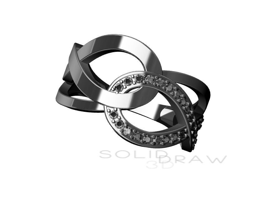 Ring Woman Dimond Ring 3D print model 3D print model_3