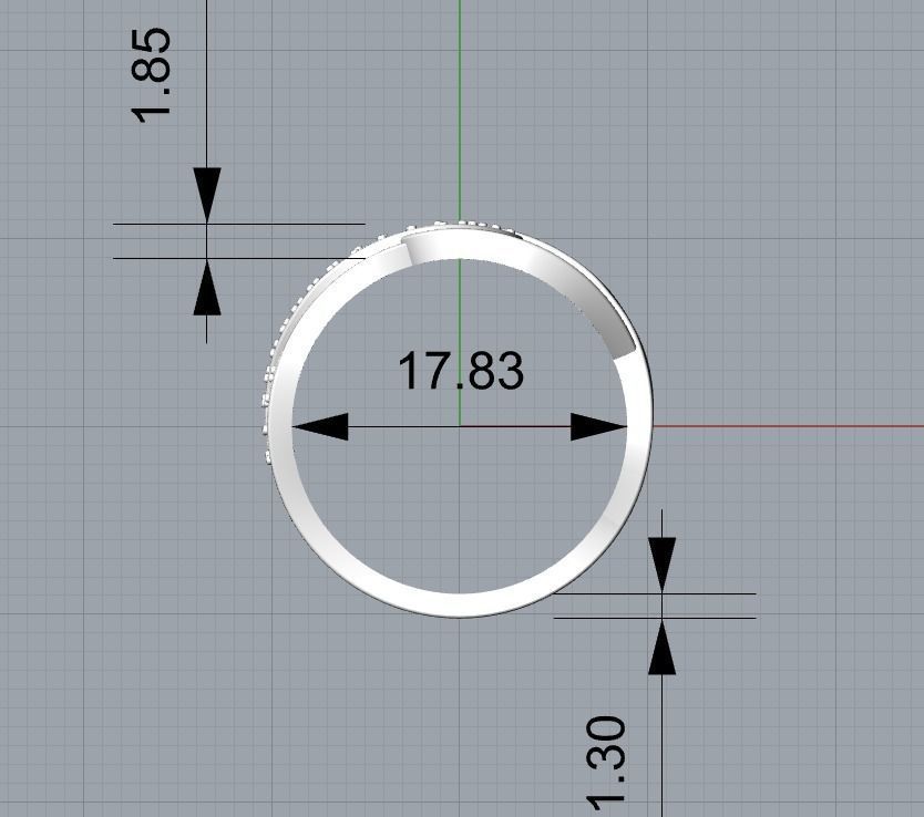 Ring Woman Dimond Ring 3D print model 3D print model_4