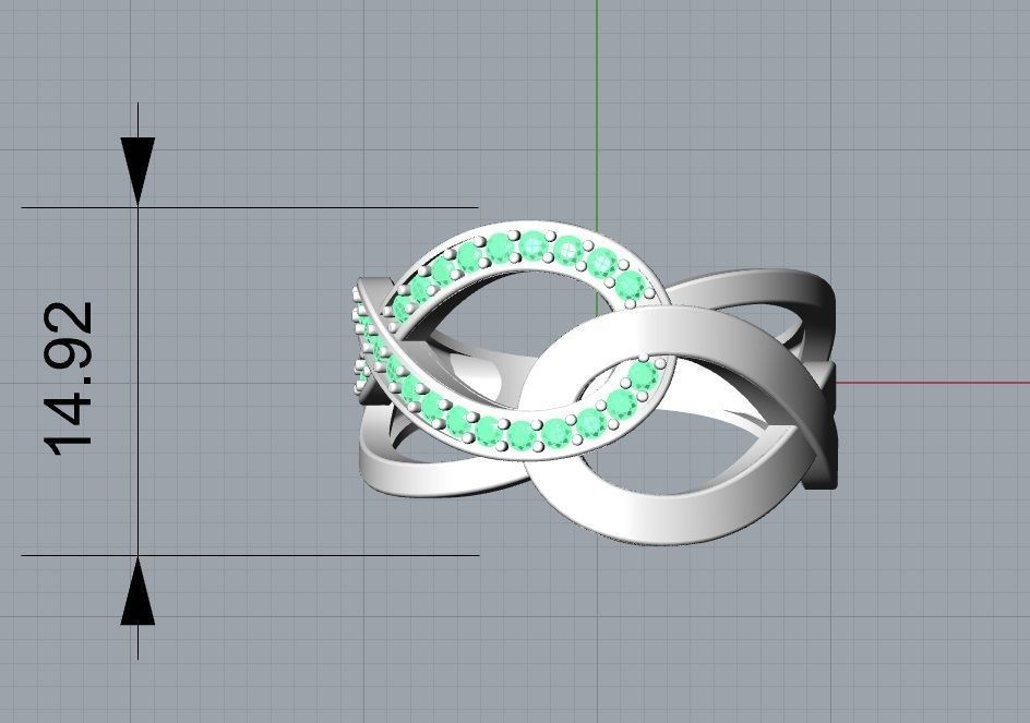 Ring Woman Dimond Ring 3D print model 3D print model_5