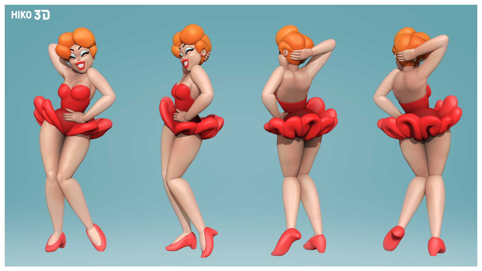 Red Hot Riding Hood and McWolf - Tex Avery - 3D Fanart -  3D print model_4