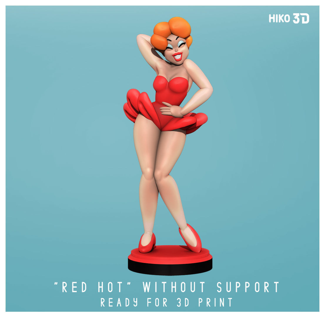 Red Hot Riding Hood and McWolf - Tex Avery - 3D Fanart -  3D print model_9