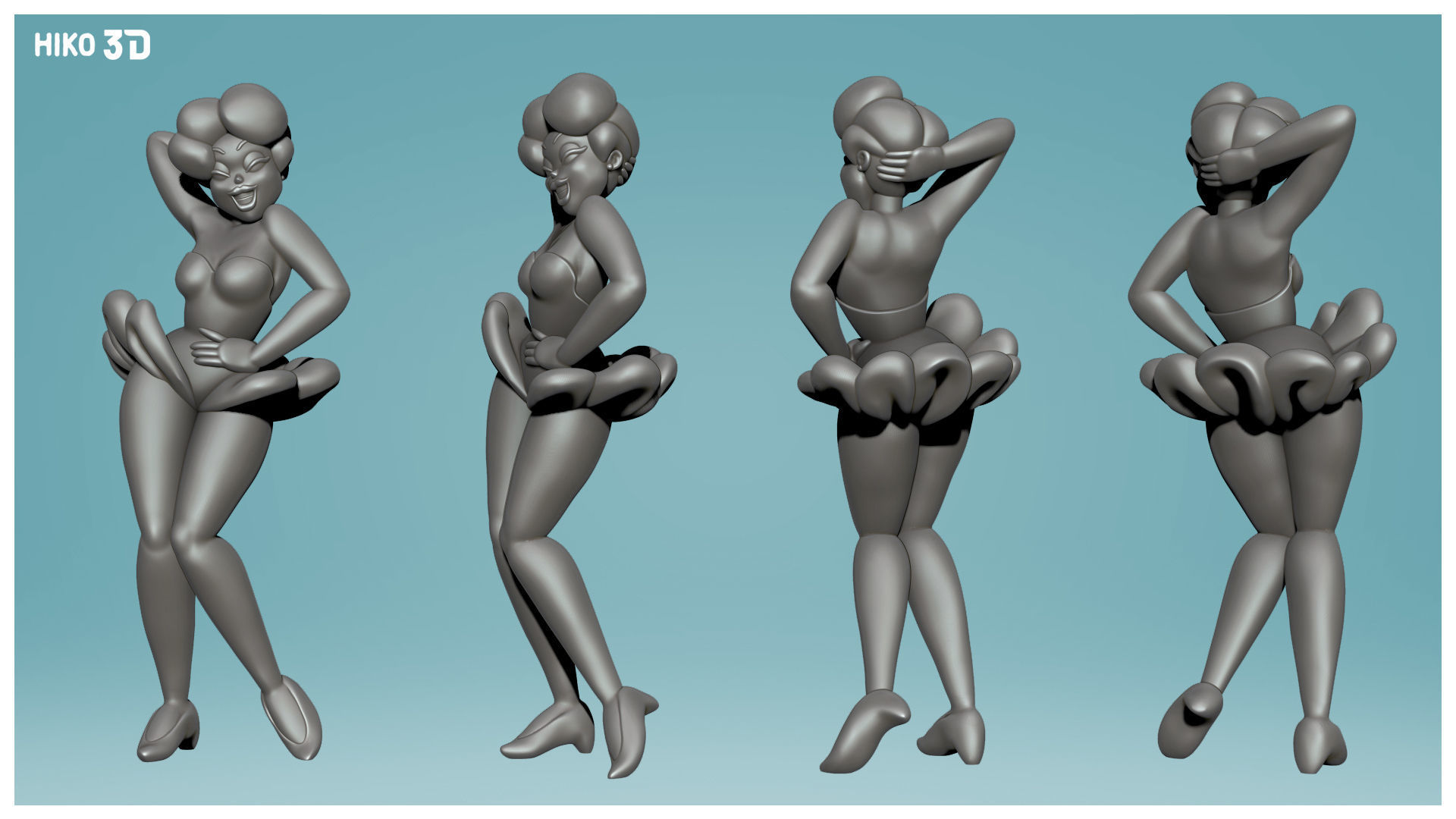 Red Hot Riding Hood and McWolf - Tex Avery - 3D Fanart -  3D print model_11