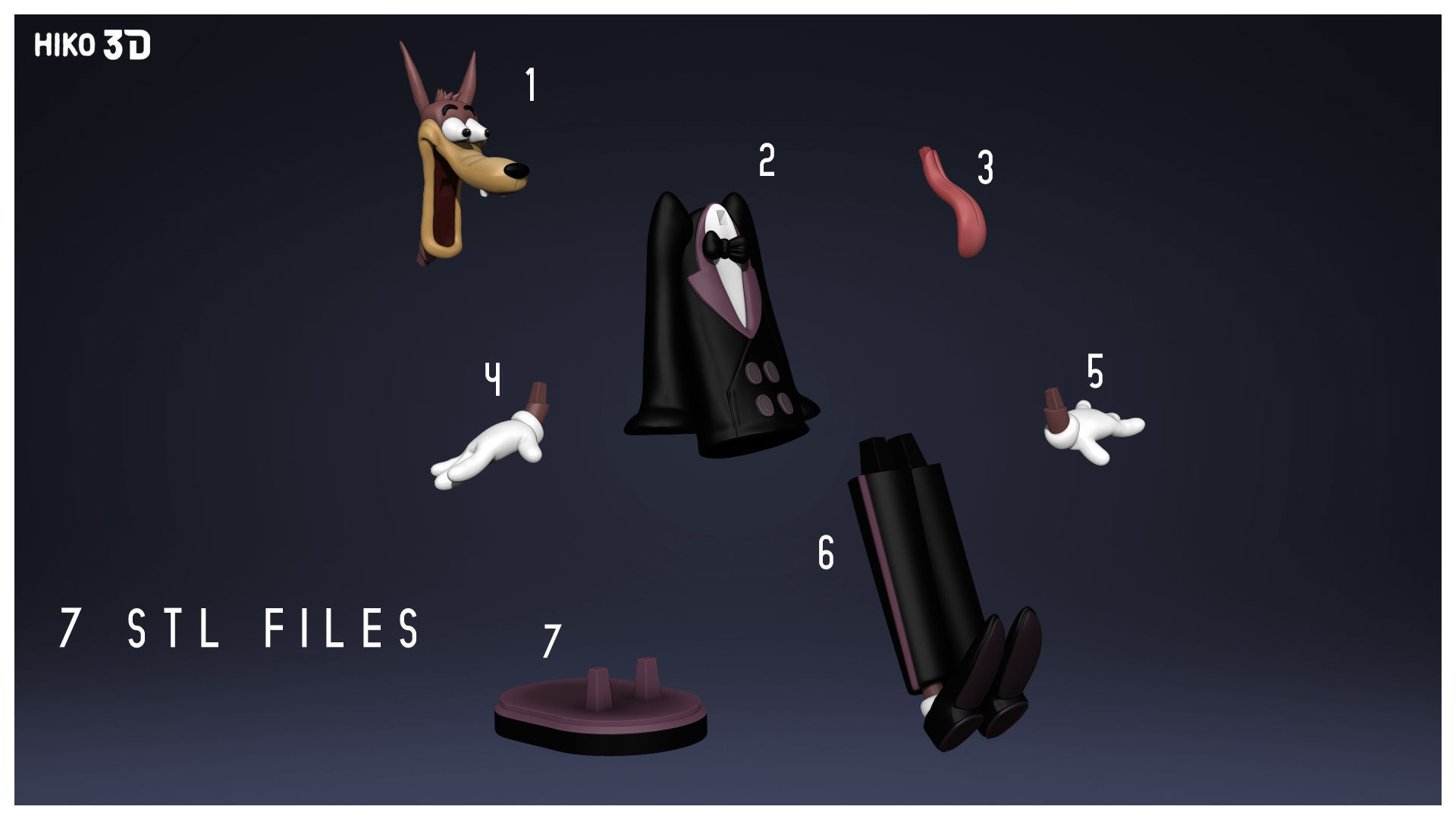 Red Hot Riding Hood and McWolf - Tex Avery - 3D Fanart -  3D print model_6