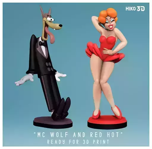 Red Hot Riding Hood and McWolf - Tex Avery - 3D Fanart - 