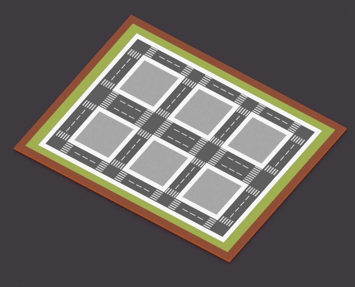 Low Poly City building with windows and balconies Low-poly 3D model_45