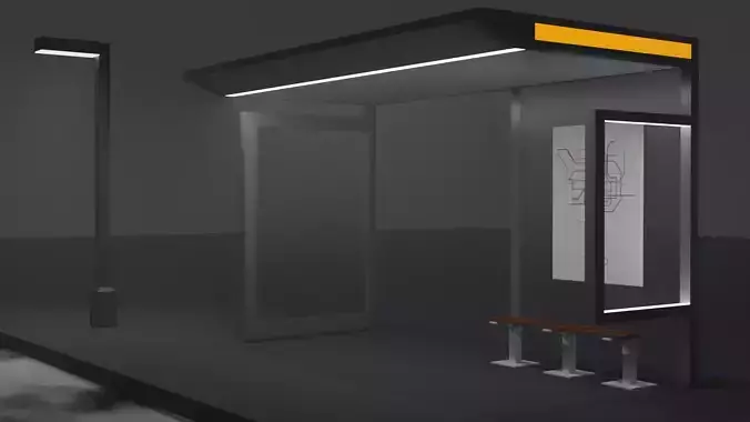 Mid-future waiting shed