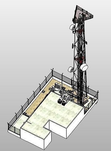 TELECOMUNICACIONES oil drilling rig 3D model