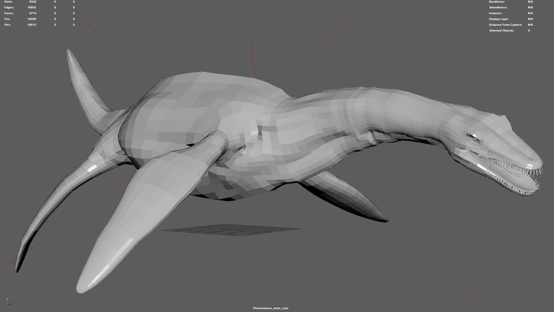 Plesiosaurus 3D Rigged model Low-poly 3D model_14