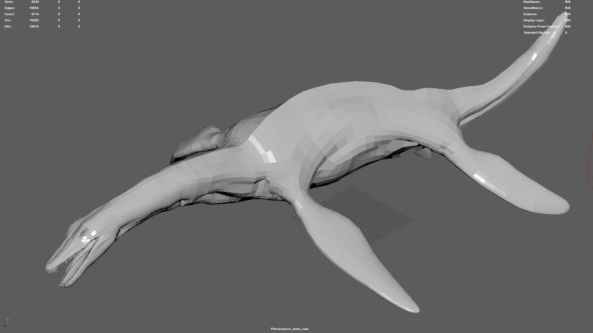 Plesiosaurus 3D Rigged model Low-poly 3D model_15