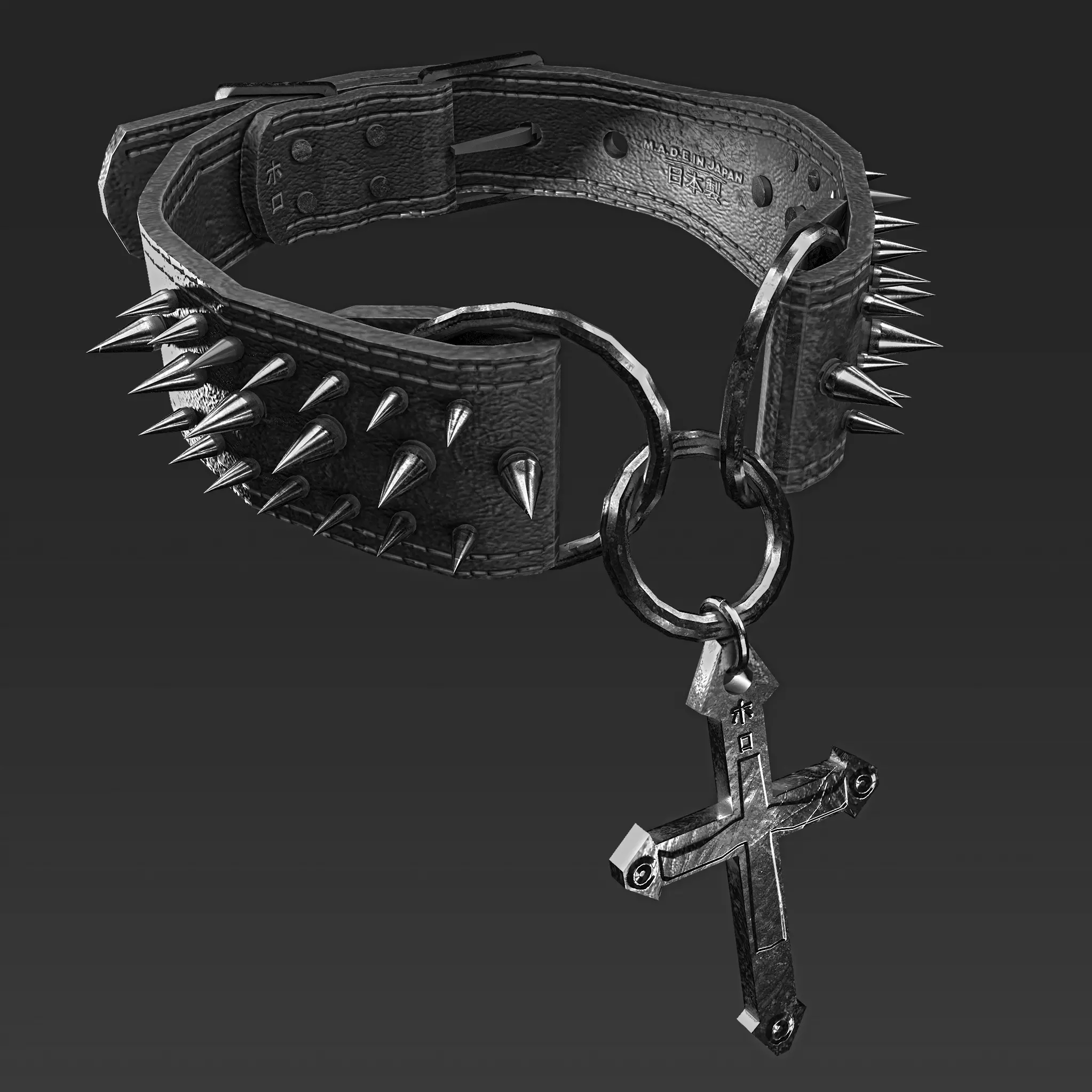 Spiked Collar Low-poly 3D model