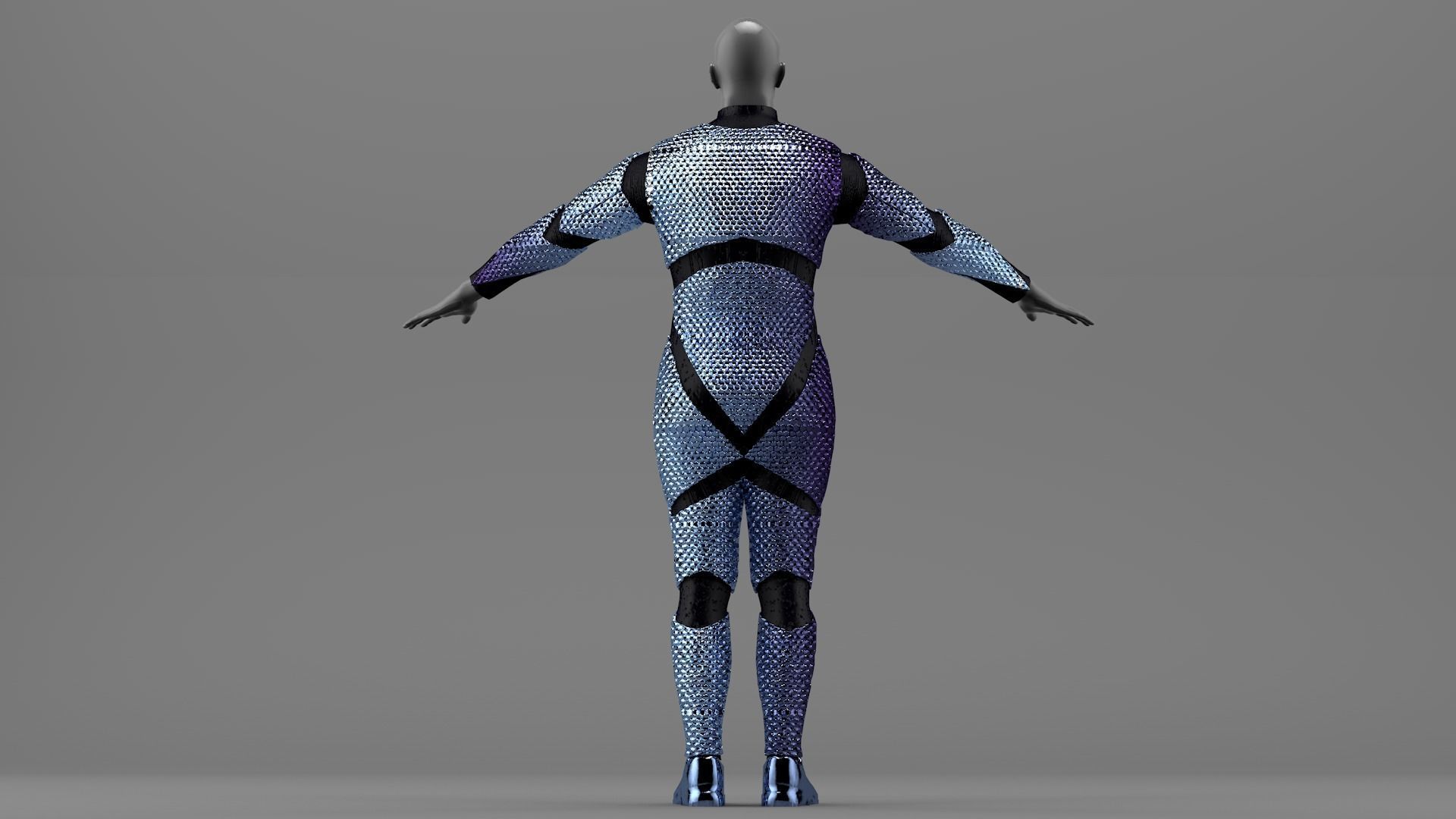 Sci-Fi Uniform Low-poly 3D model_3