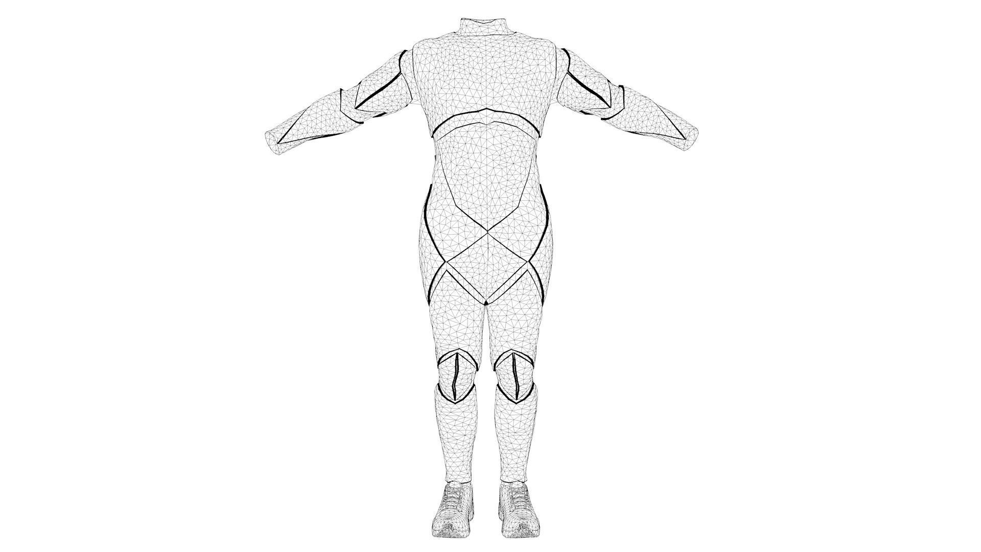 Sci-Fi Uniform Low-poly 3D model_4