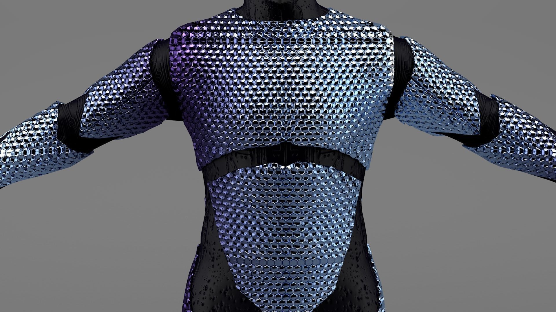 Sci-Fi Uniform Low-poly 3D model_2