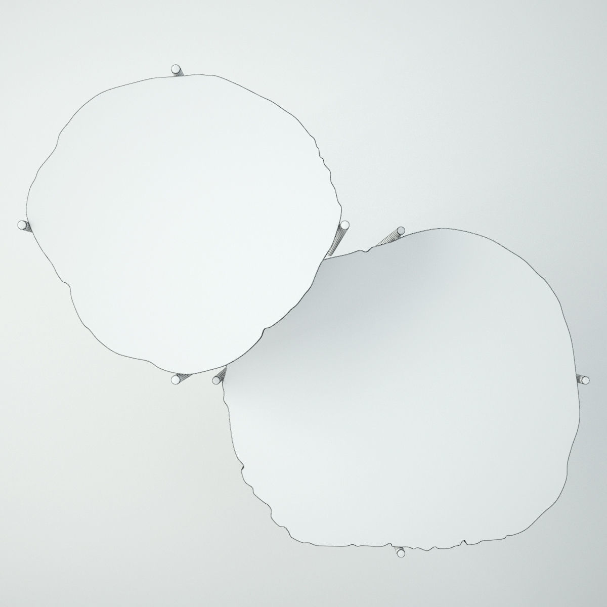 Teak Stump Side Tables 3D model_4