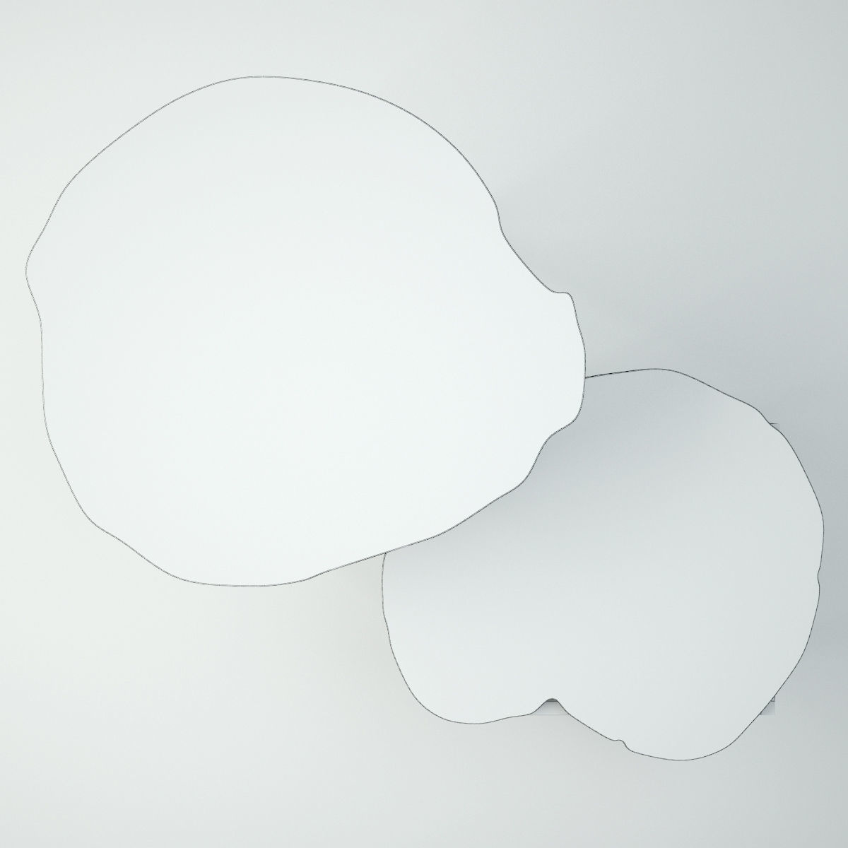 Teak Stump Side Tables 3D model_4